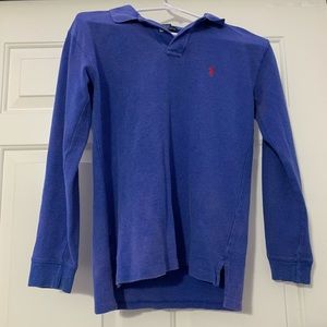 ralph lauren long sleeve blue polo shirt (12/14)